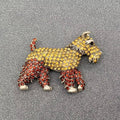 Handpicked Full Rhinestone Schnauzer Dog Brooch