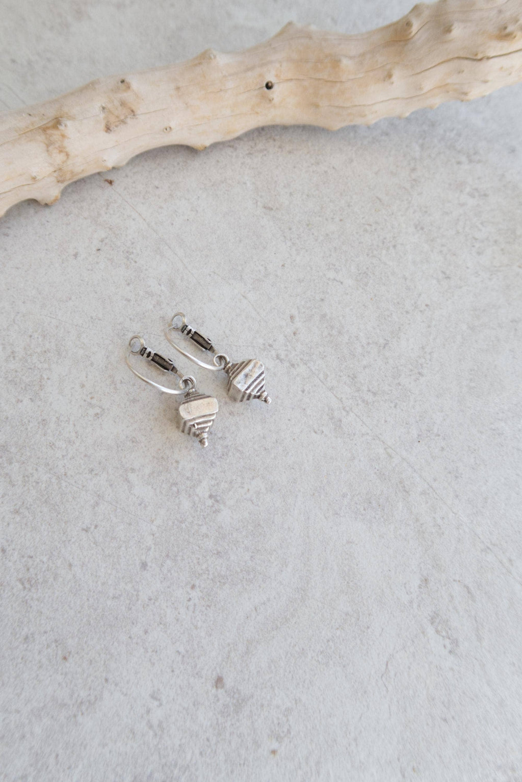 Handpicked Silver Spinning Charm Hoop Earrings