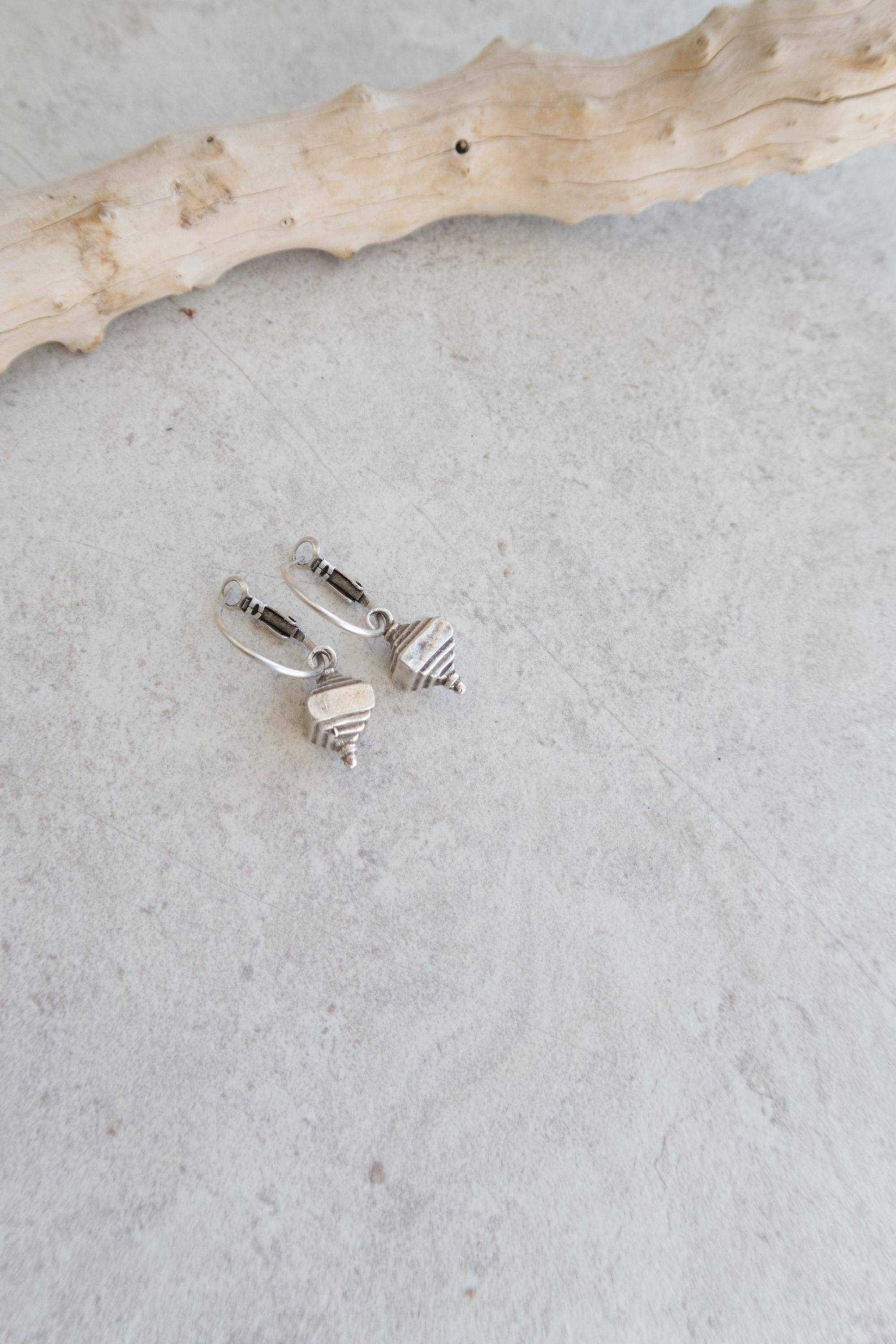 Handpicked Silver Spinning Charm Hoop Earrings