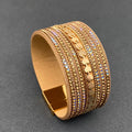Handpicked Rhinestone Leather Magnetic Clasp Bracelet
