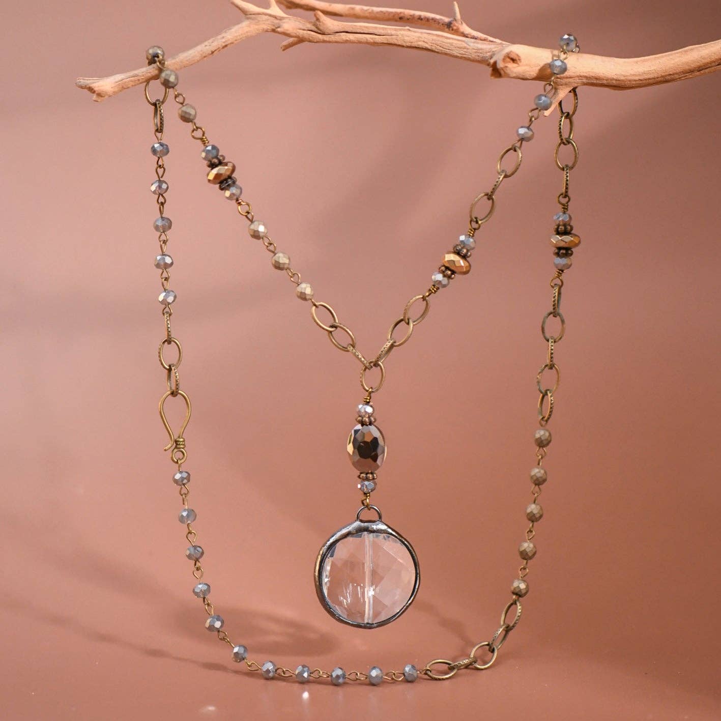 Glass Crystal Round Pendant S0OX3T6302