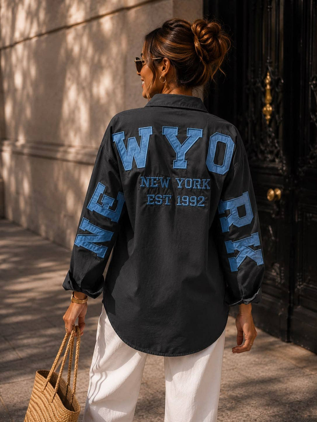 Handpicked Oversized Shirt NEW YORK Embroidery