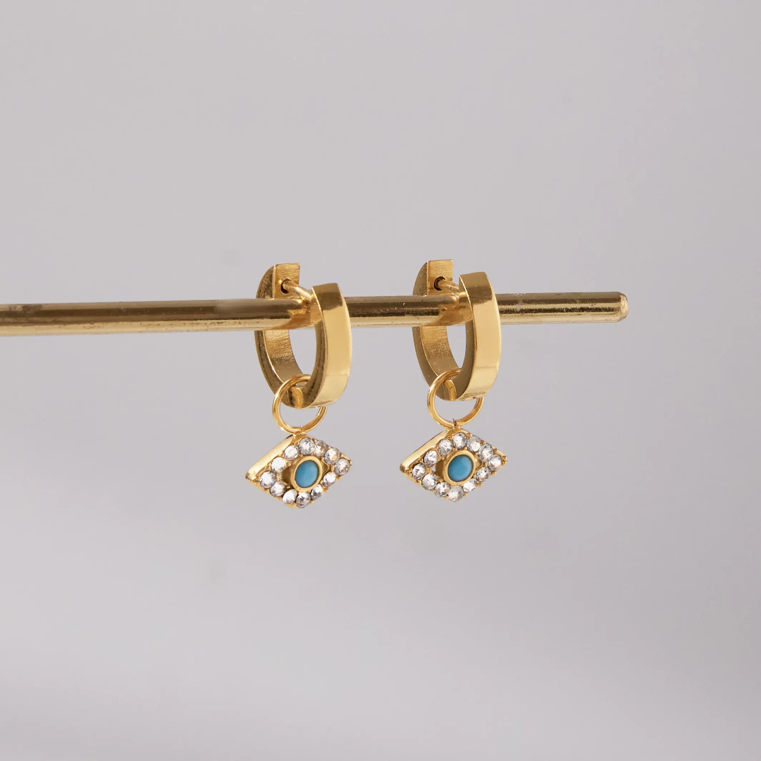 Handpicked Evil Eye Huggie Hoop Earrings